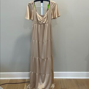 Show Me Your MuMu Tan Maxi Dress